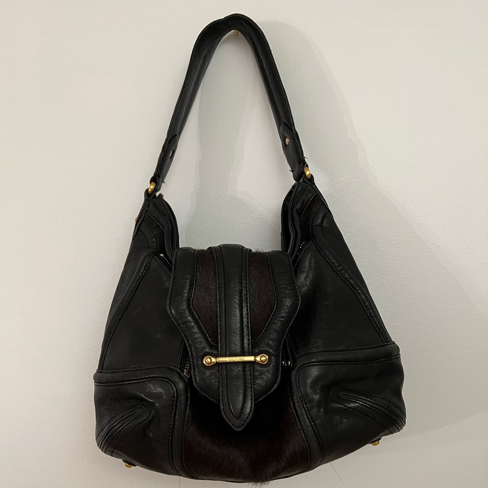 Black leather hobo bag (Botkier)